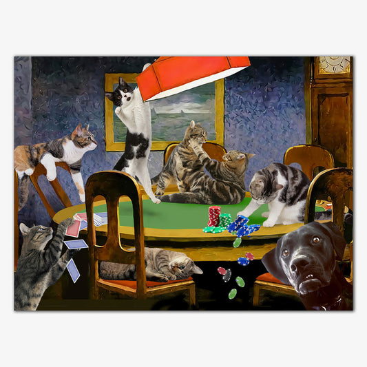 "Cats(not)Playing Poker" by Nancy Sterling